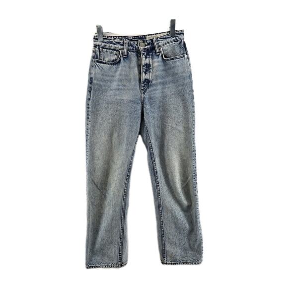 rag & bone Jeans Womens 26 Alex High Rise Ankle Straight Venice Acid Wash Crop - Picture 2 of 13